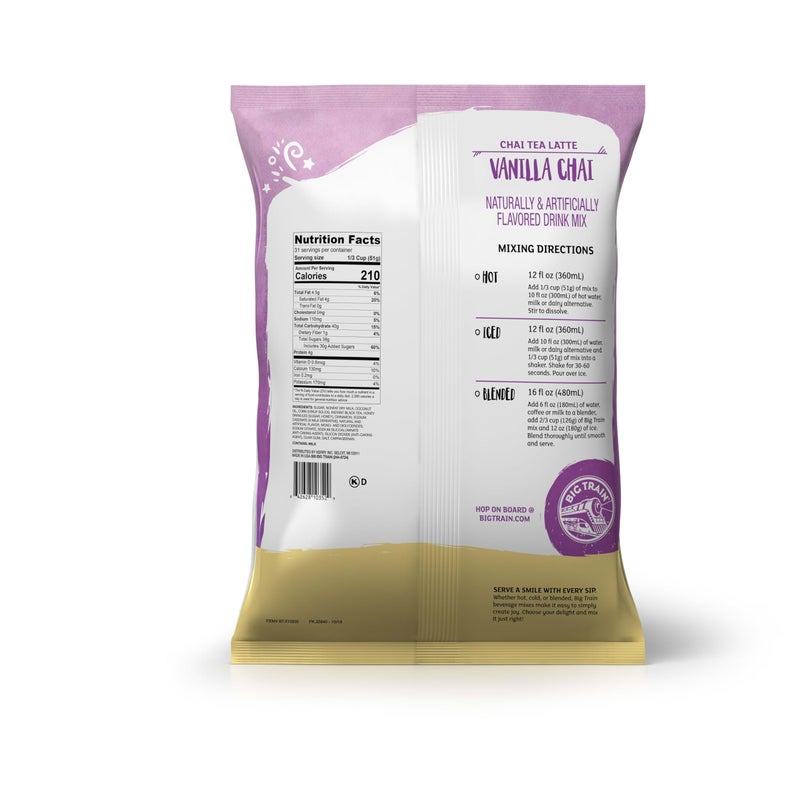 Big Train Vanilla Chai Tea Latte Beverage Mix, 3.5 Pound (Pack of 1) - Image 2